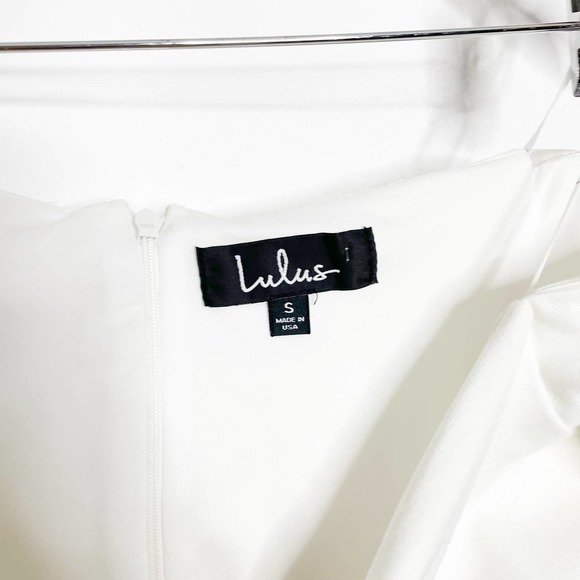 Lulu’s Girl Can't Help It Ivory Off the Shoulder Midi Dress bride Womens Small - Picture 5 of 11